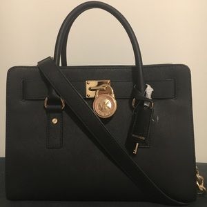 New Hamilton East West Leather Satchel with Sling